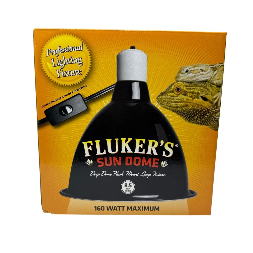 Fluker's Sun Dome Reptile Lamp Fixture 8.5in 160W Deep Dome New in Box
